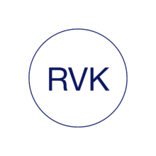Reykjavík, Iceland RVK text centered inside a thin circular outline, representing Reykjavík, Iceland.